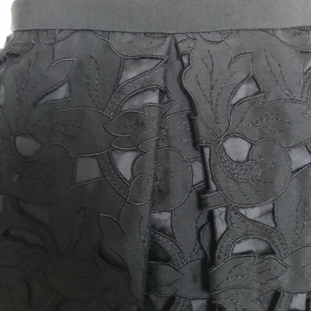 TALBOTS PURE SILK Embroidered LACE MIDi PETITES SKIRT - Picture 6 of 10